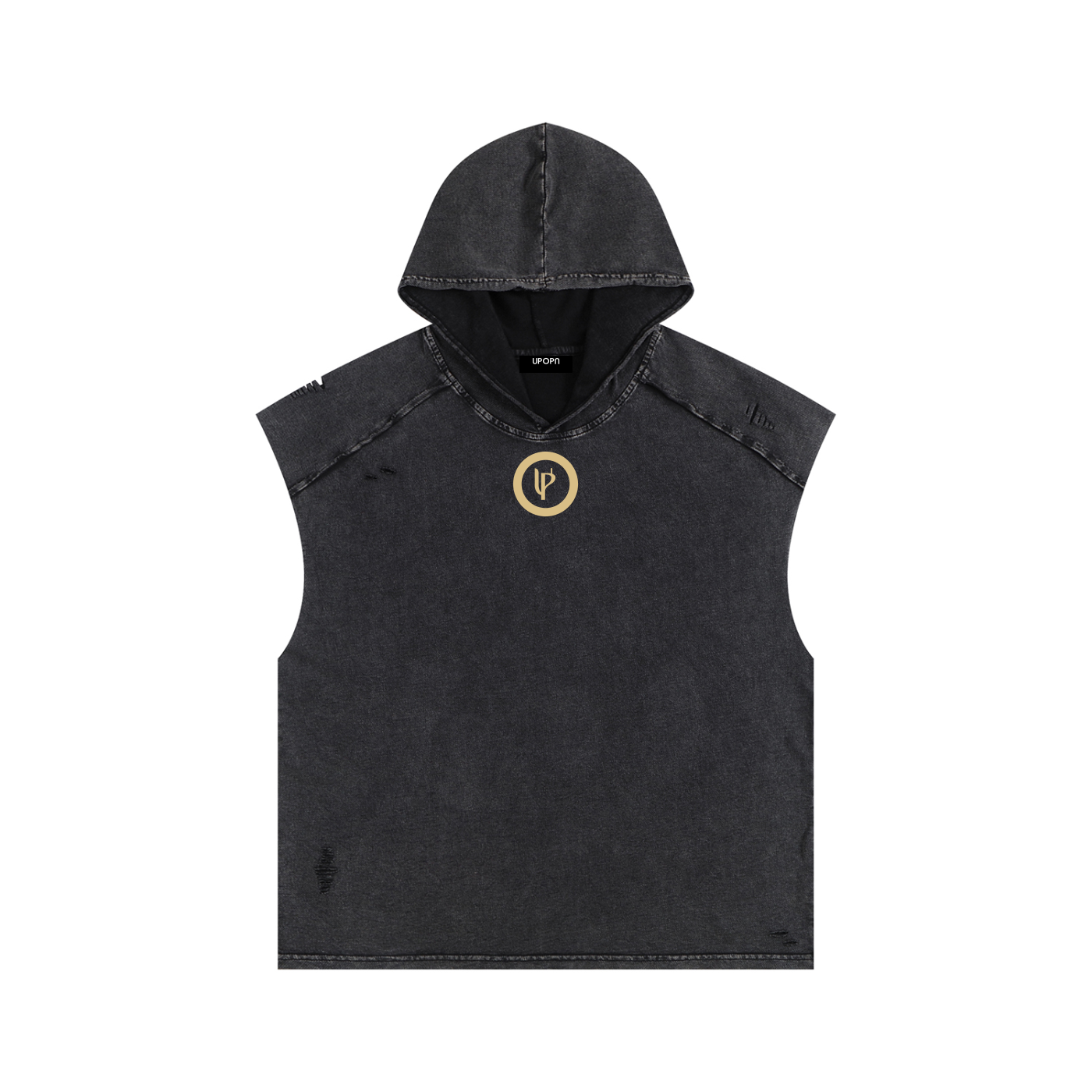UPOPN Lowkey Hooded Tank — Deep Wash