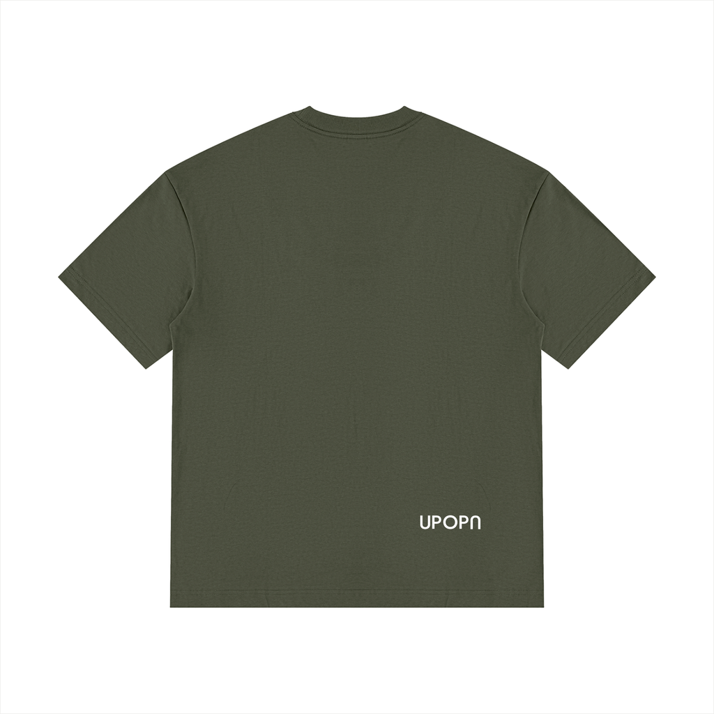 UPOPN Drop-Shoulder Cotton Tee