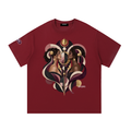 UPOPN Velvet Mirror Sisters Art Edition Tee — Plum Reflection — garment view 5
