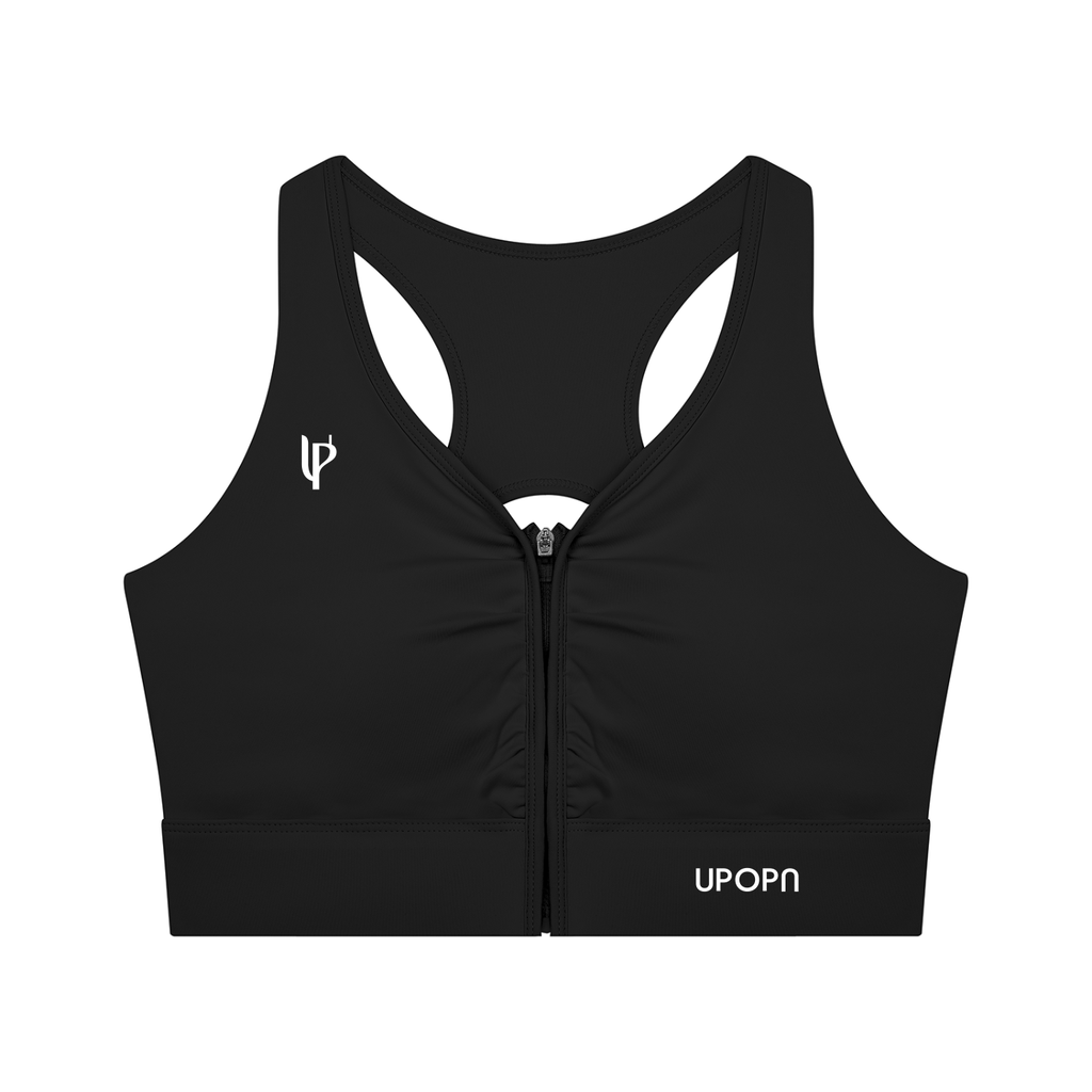 Women’s Cropped Zip Yoga Sports Bra
