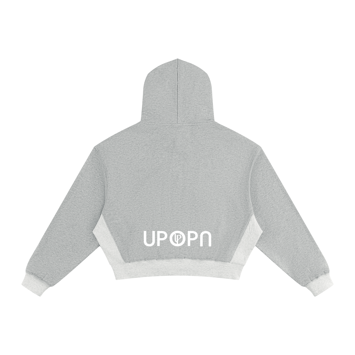 UPOPN Color-Block Cropped Hoodie