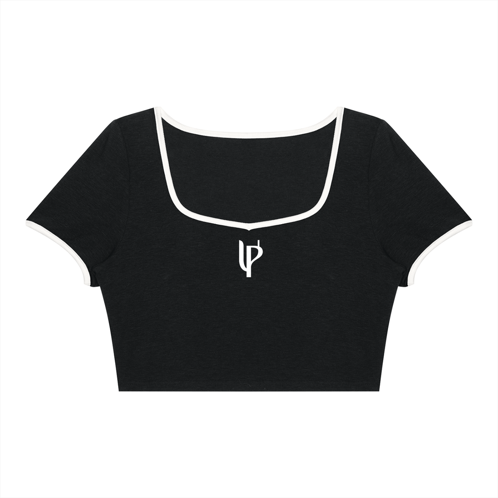 UPOPN Women's Color Block Crop T-Shirt