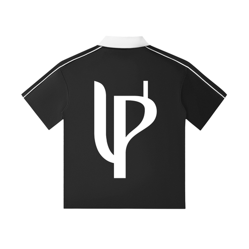 Contrast Collar Short-Sleeve Polo Shirt