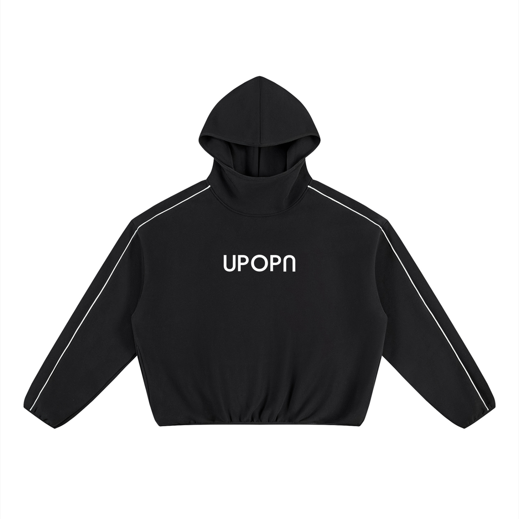 UPOPN Piped Boxy Fleece Hoodie