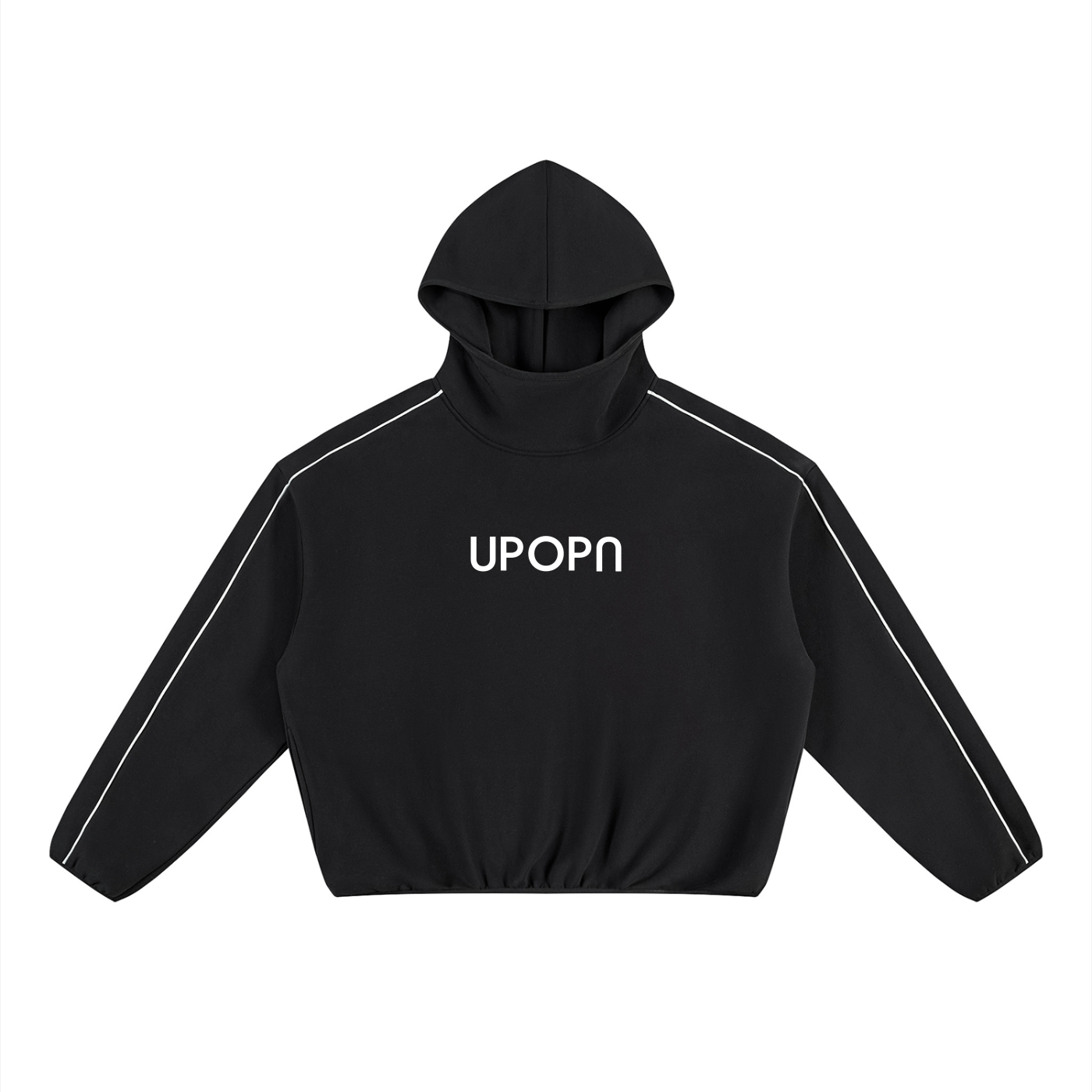 UPOPN Piped Boxy Fleece Hoodie