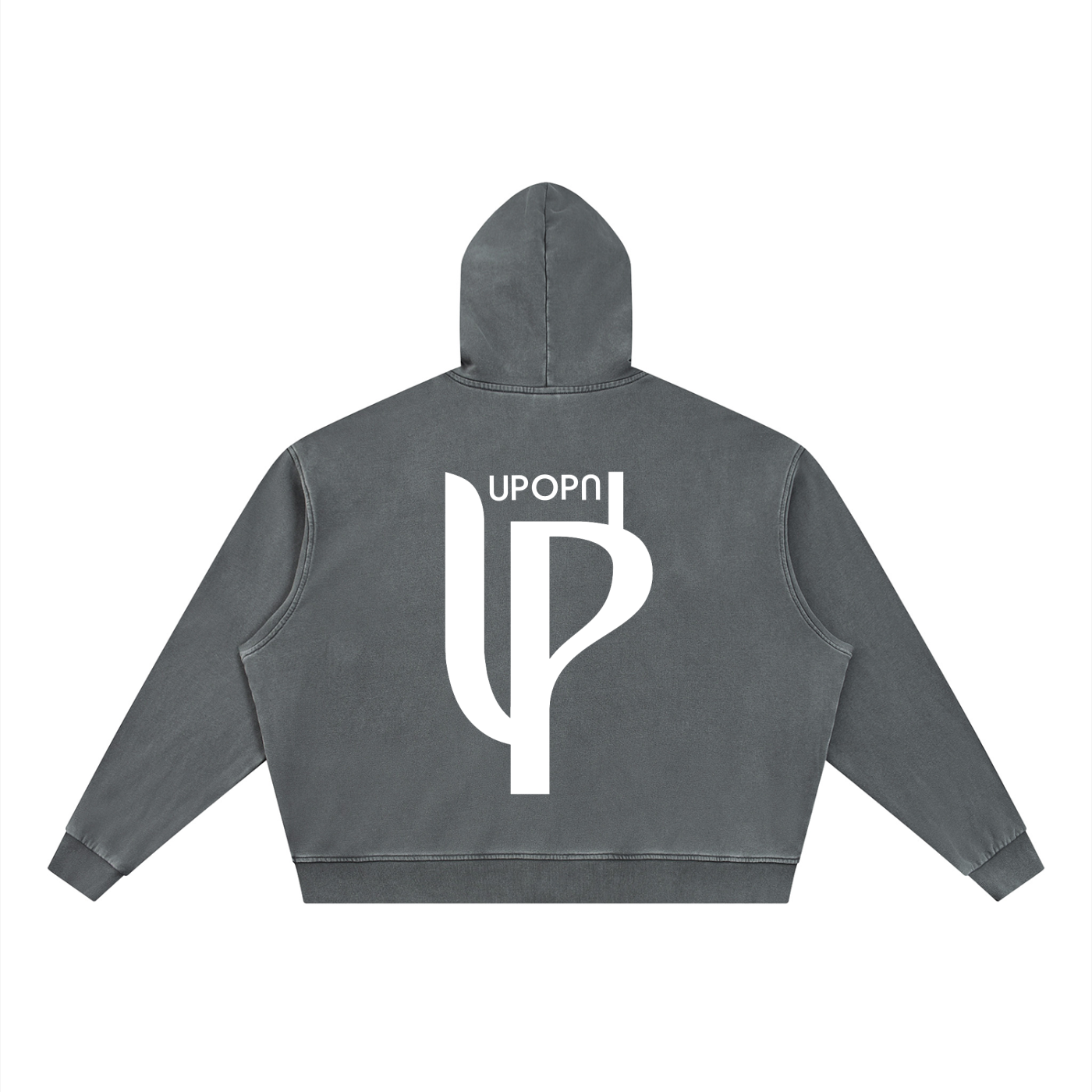 Unisex Vintage Wash Full Zip Boxy Hoodie
