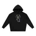 UPOPN Broken Halo Hound Oversized Art Hoodie — Chrome Myth Edition — garment view 1