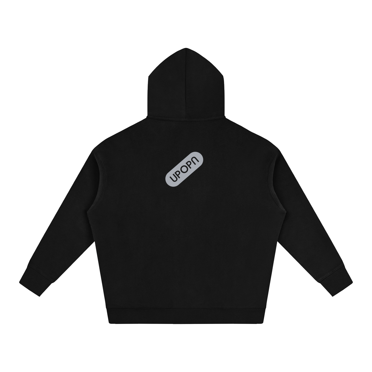 UPOPN Broken Halo Hound Oversized Art Hoodie — Chrome Myth Edition — garment view 2