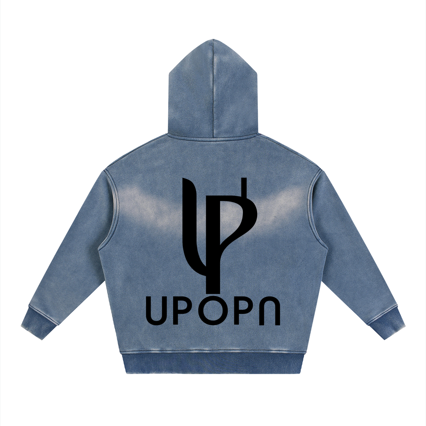 Sunfade Two-way Zipper Boxy Fleece Hoodie