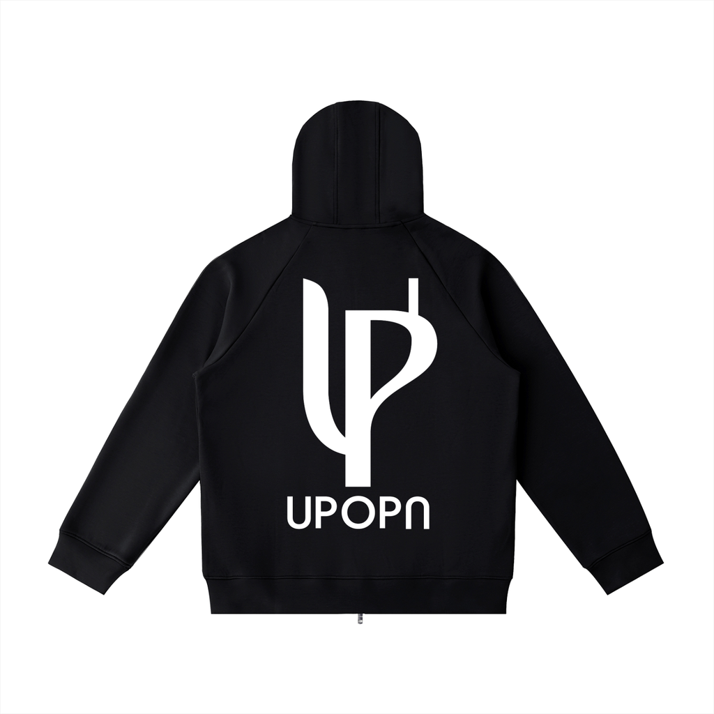 Heavyweight Raglan Sleeve Zip Hoodie