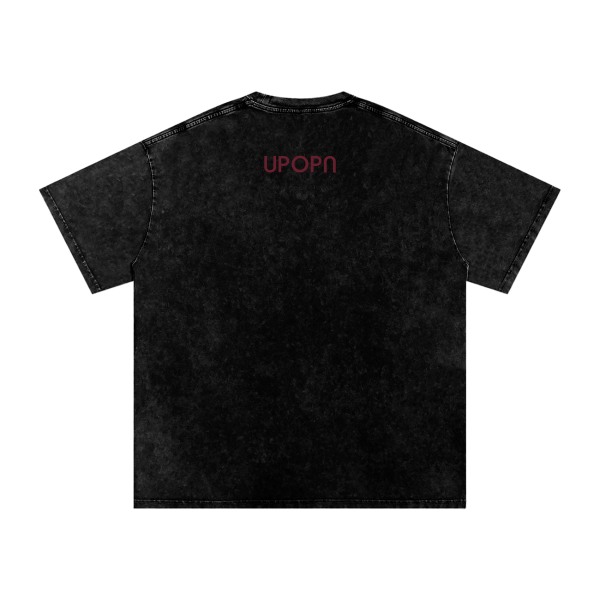 UPOPN Sovereign Ram Snow-Wash Art Tee — Obsidian — garment view 3