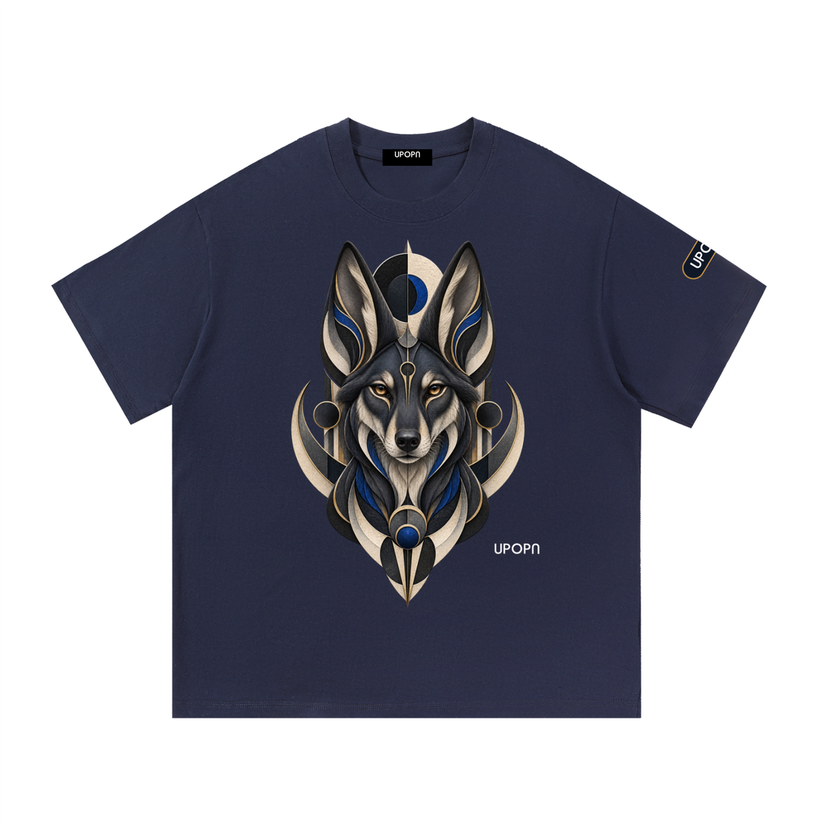 UPOPN Cobalt Eclipse Guardian Art Edition Tee — Quiet Cobalt — garment view 5
