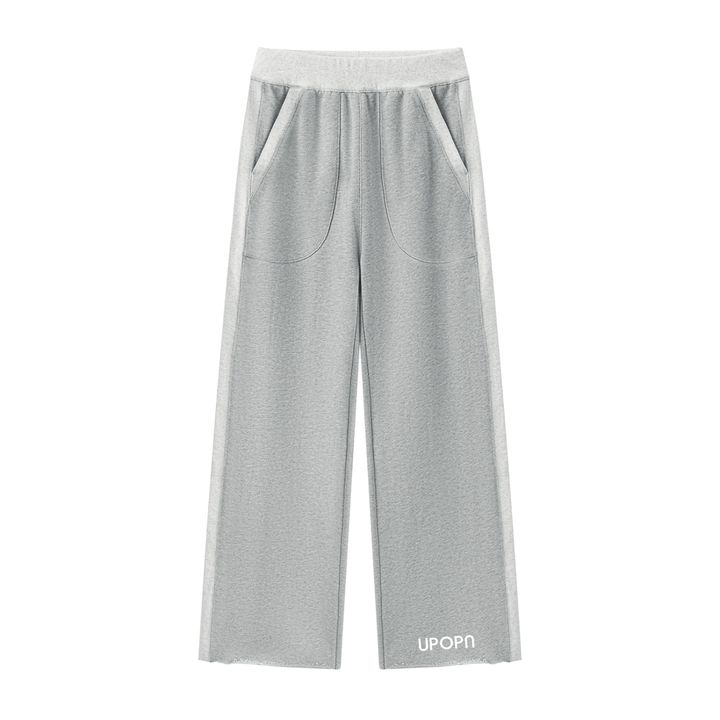 UPOPN Color-Block Raw-Hem Sweatpant