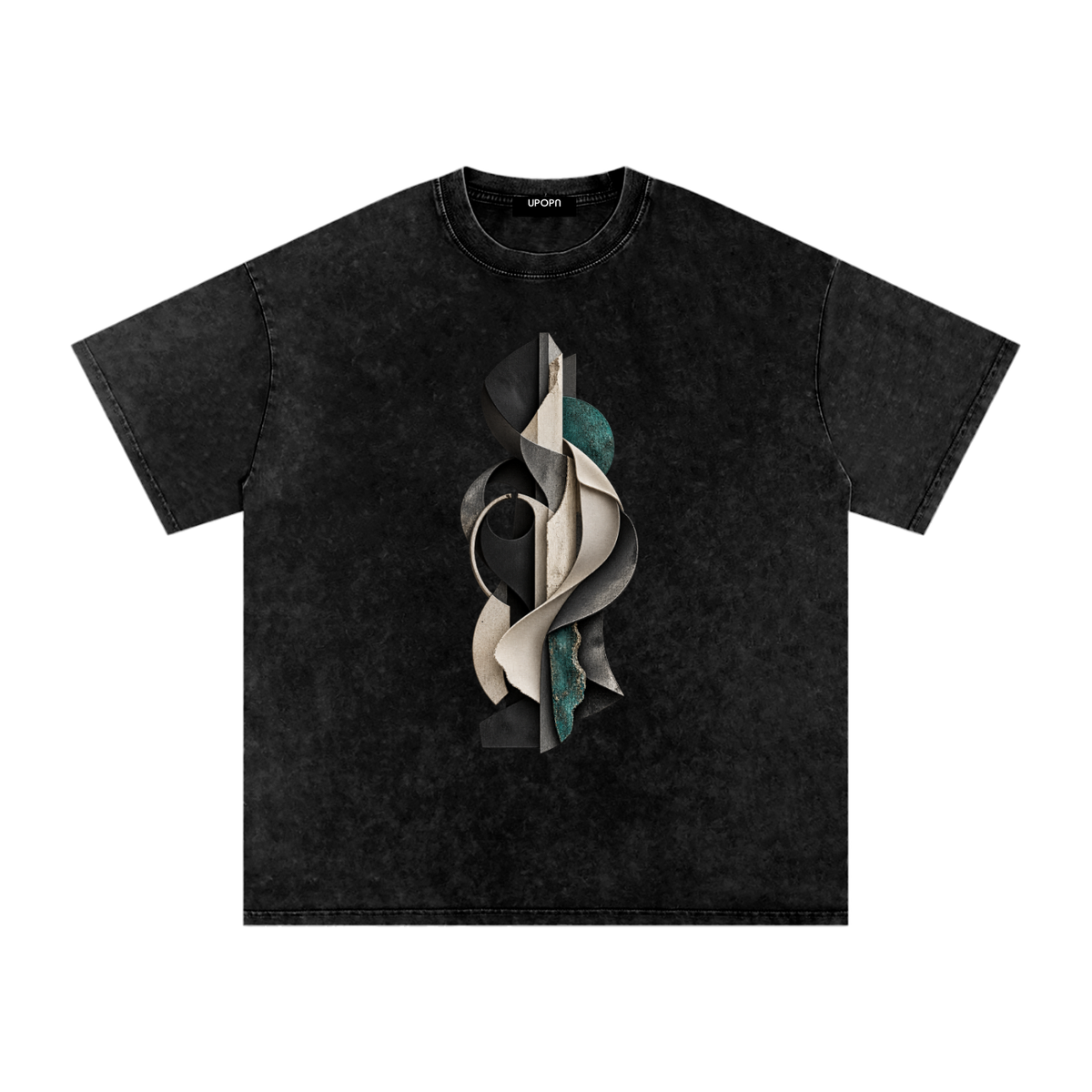 UPOPN Mineral Interval Art Edition Tee — Quiet Monolith — garment view 1