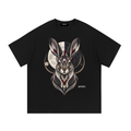 UPOPN Moonlit Hare Reliquary Art Edition Tee — Garnet Nocturne — garment view 1