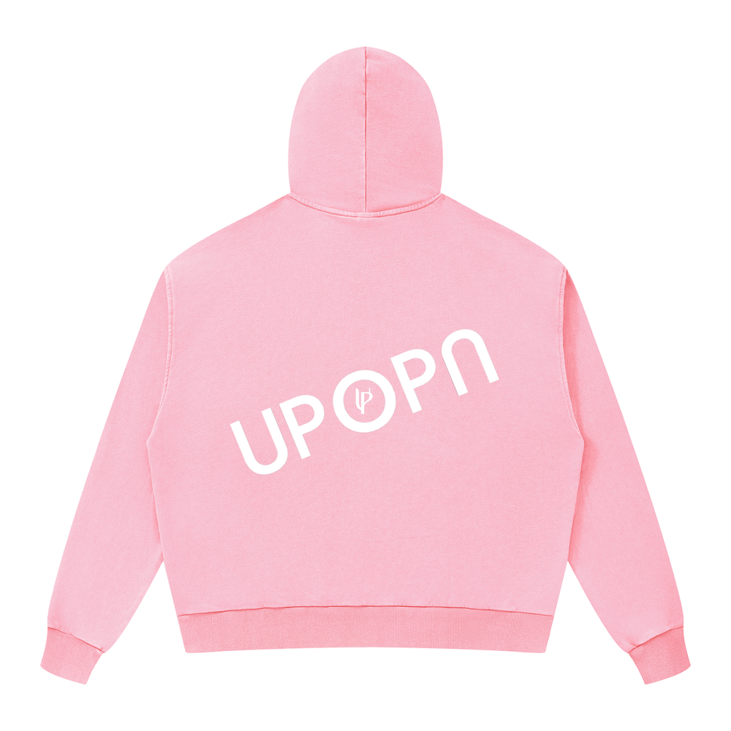 Unisex Mineral Wash Boxy Full Zip Hoodie
