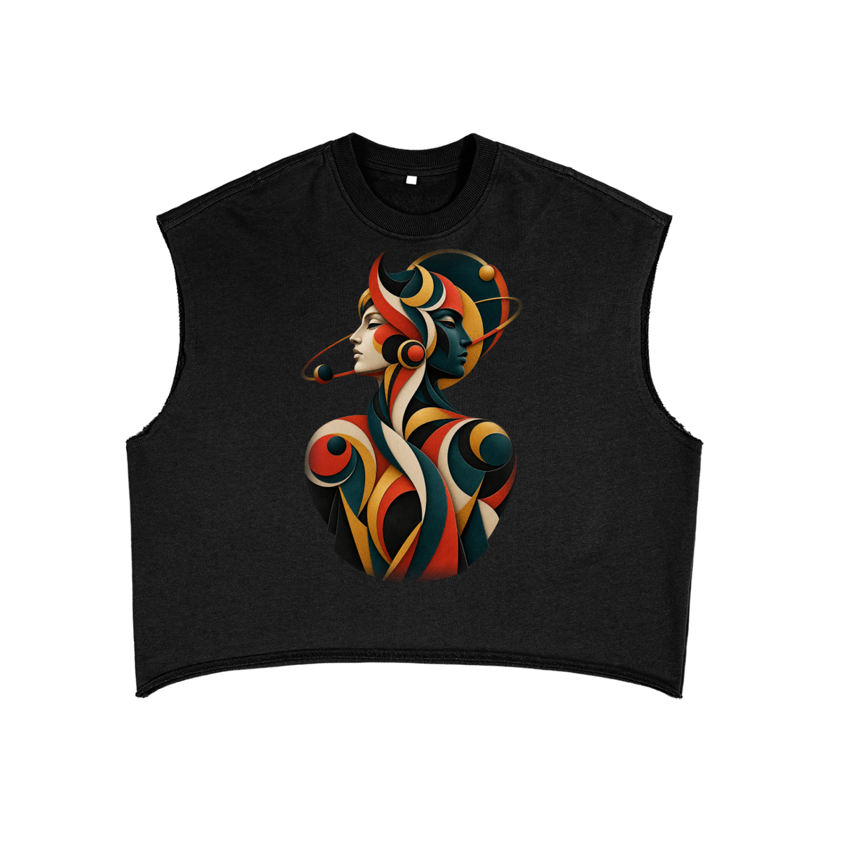 UPOPN Orbit Reflection Boxy Art Tank — Core Spectrum — garment view 1