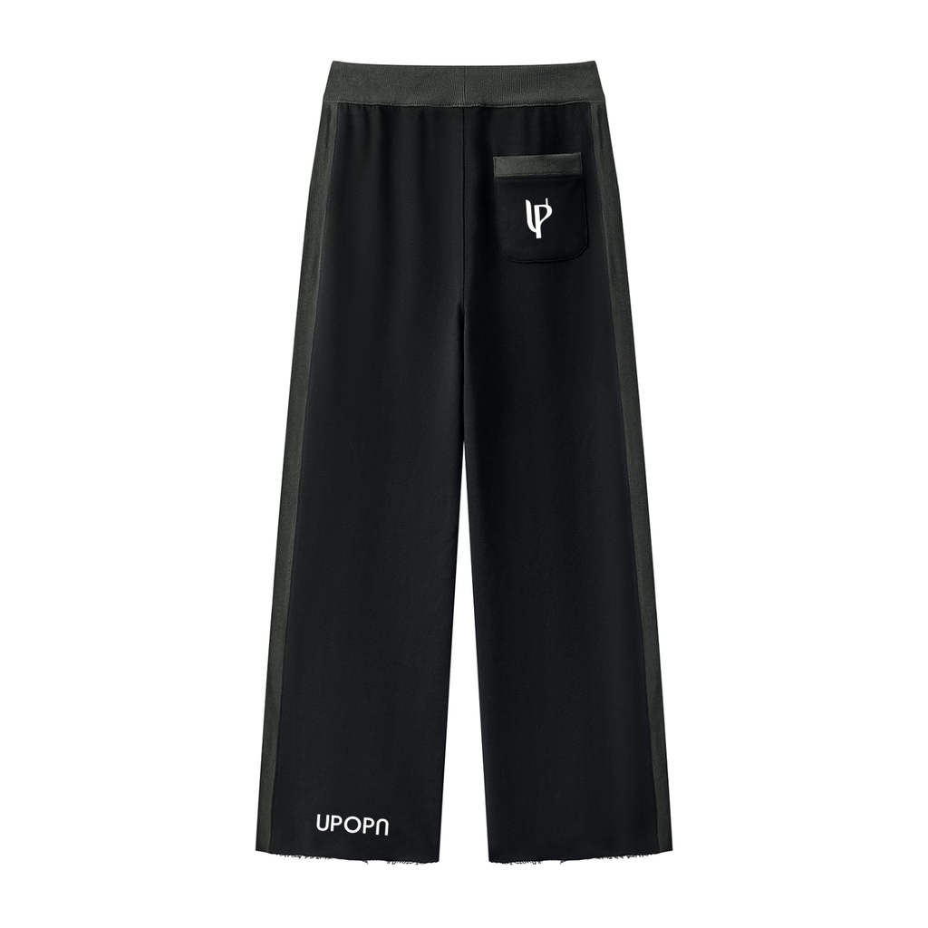 UPOPN Color-Block Raw-Hem Sweatpant