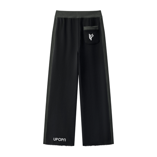UPOPN Color-Block Raw-Hem Sweatpant