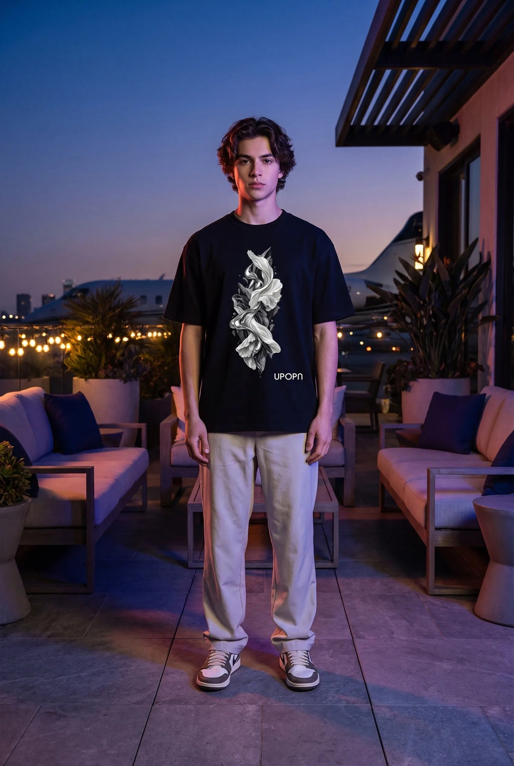 UPOPN Mercury Fold Art Edition Tee — Tone Down — garment view 1