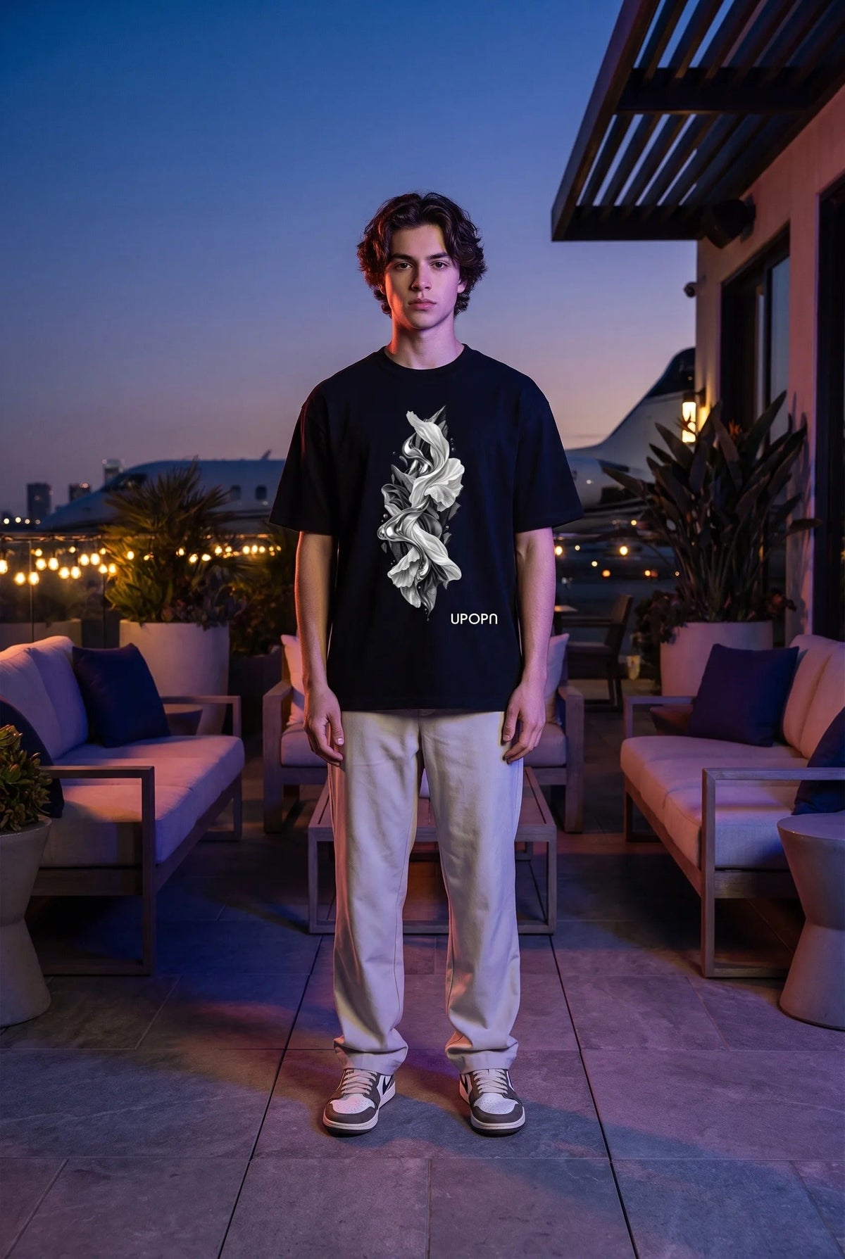UPOPN Mercury Fold Art Edition Tee — Tone Down — garment view 1