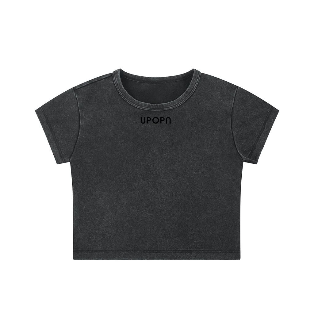 UPOPN Snow Washed Crop Top — product image 1