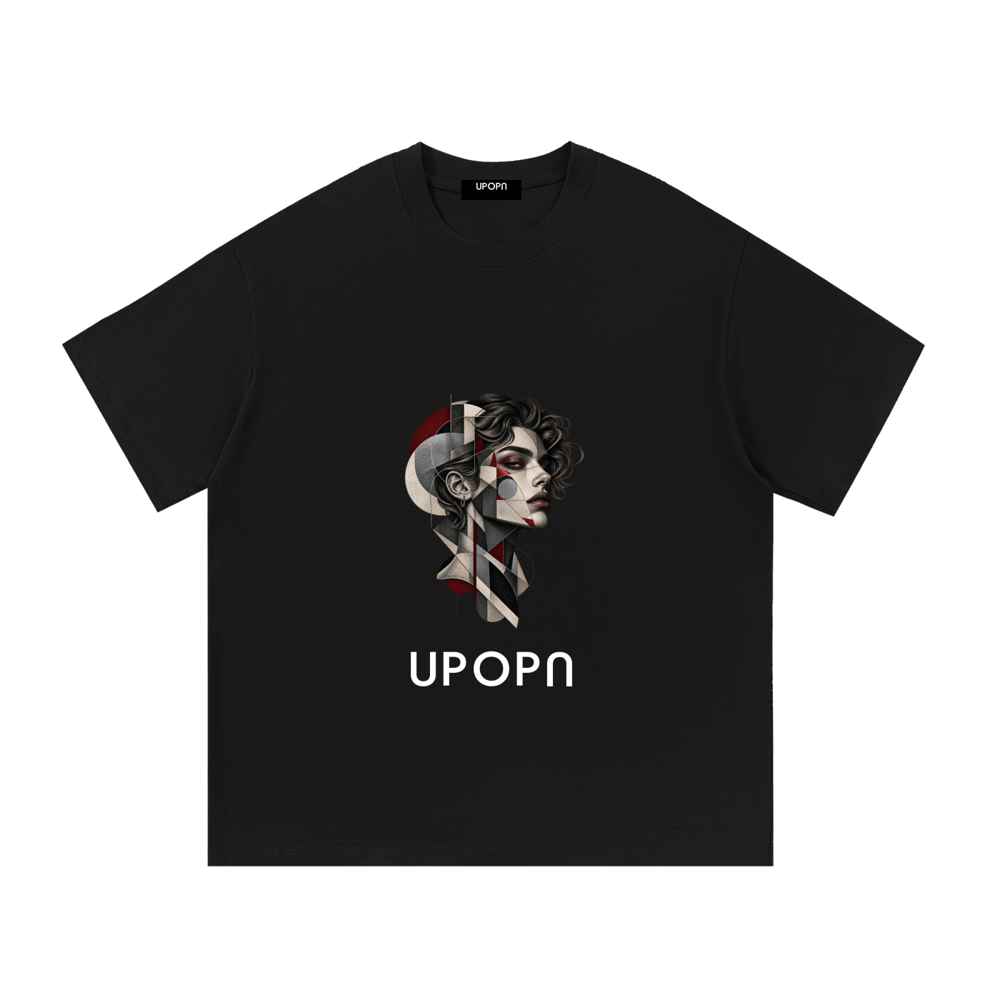 UPOPN Character Study Tee — Obsidian, front garment view