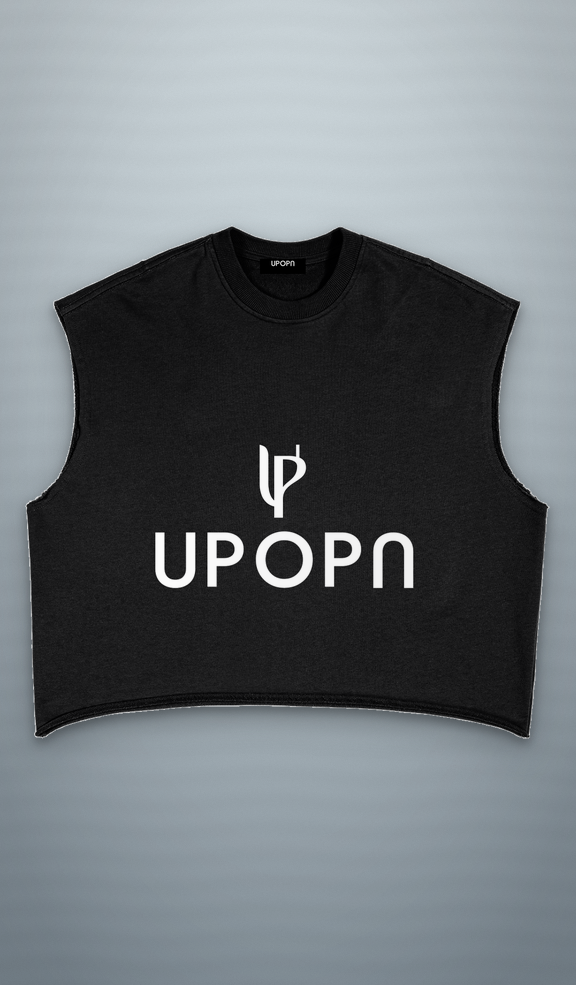 UPOPN Core Reflection Boxy Tank — Black