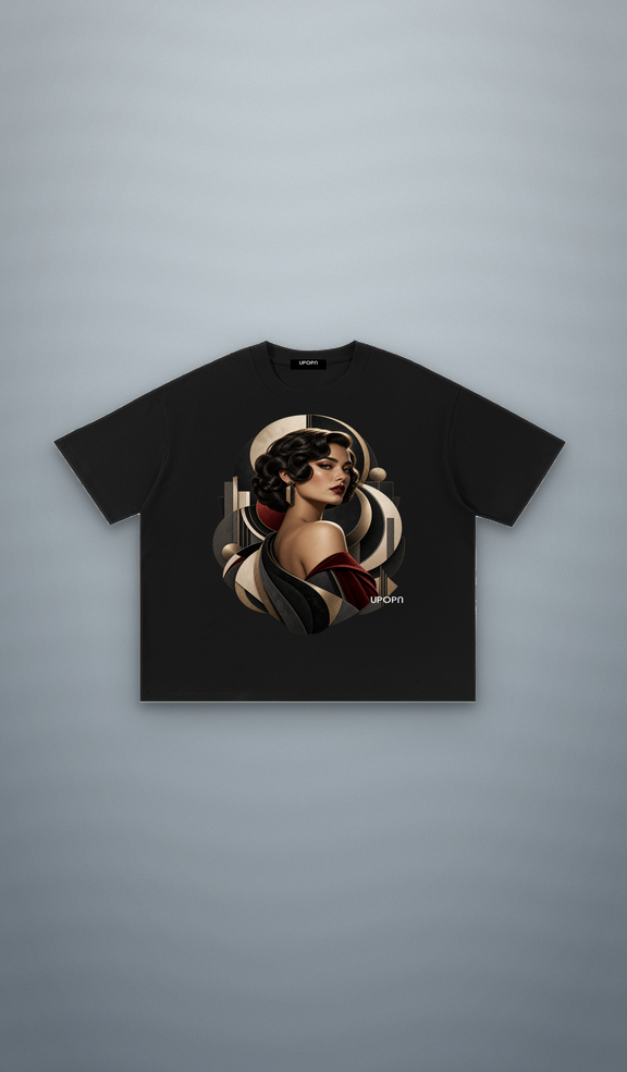 UPOPN Silver Screen Oracle Art Edition Tee — Quiet Obsidian