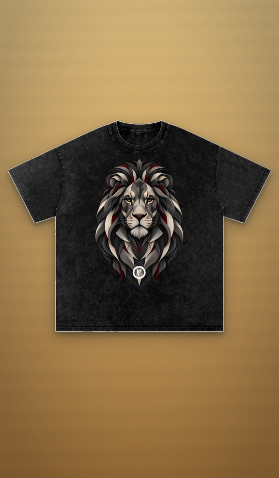 UPOPN Sovereign Lion Study Tee — Obsidian