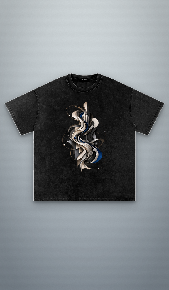 UPOPN Tidal Parallax Art Edition Tee — Silver Labyrinth